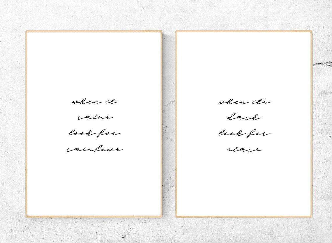 Inspirational wall art set of 2 prints set of 2 wall art | Etsy