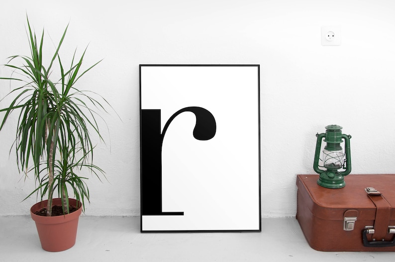 Letter R R Print R Poster Letters Art Letters Typography - Etsy