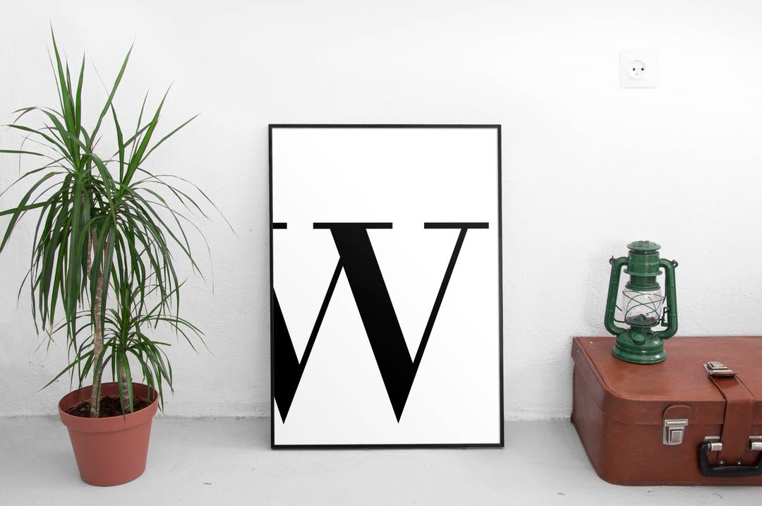 Letter W, W Print, W Poster, Letters Art, Letters Typography, Letter ...