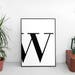 Letter W, W Print, W Poster, Letters Art, Letters Typography, Letter ...