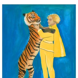 Mabel Stark Print from Womxn Series 9 x 12 Women Feminist Circus Wall Art Poster