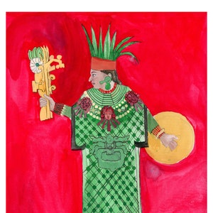 Lady K&#39;Abel Print from Womxn Series 9 x 12 Mayan Women Feminist Wall Art Poster