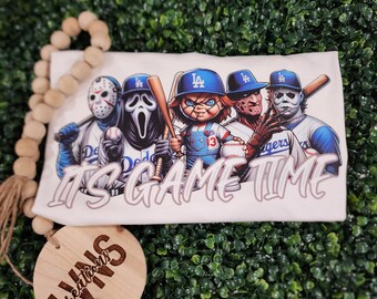 Baseball Tshirt, LAD Gametime Horror Shirt, Spooky MLB T-Shirt, Halloween-Inspired Graphic Tee, Los Angeles Baseball, MLB lover Gift