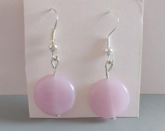 Pink Bead Earrings