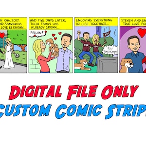 Custom Color Comic Strip - Digital File Only
