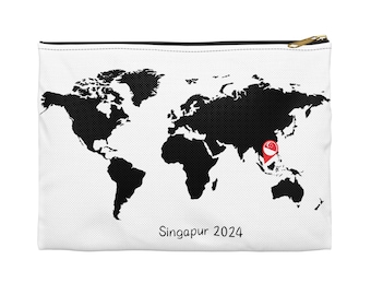 Dokumententasche personalisiert Tasche für Reiseunterlagen Reisepass Etui Weltenbummler Reise-Liebhaber Geschenkidee Flitterwochen Urlaub