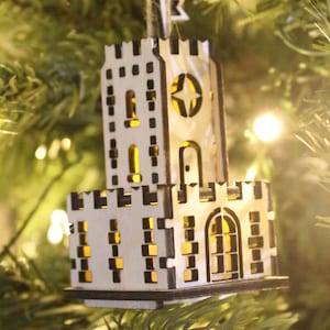 Laser Cut Castle with Battery Powered Tea Light