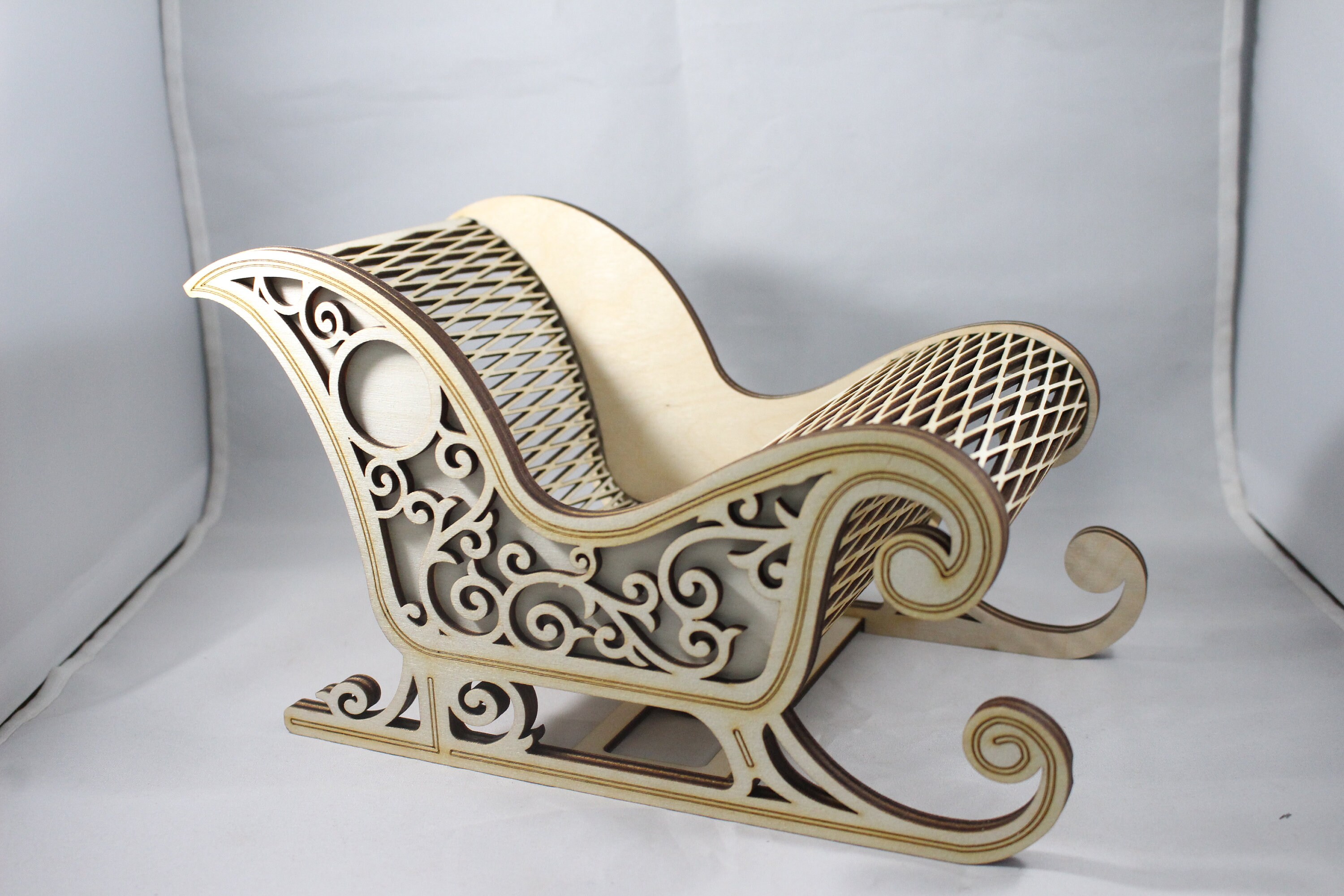 Wood Cut Santa's Sleigh - Etsy