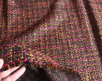 tweed knit fabric