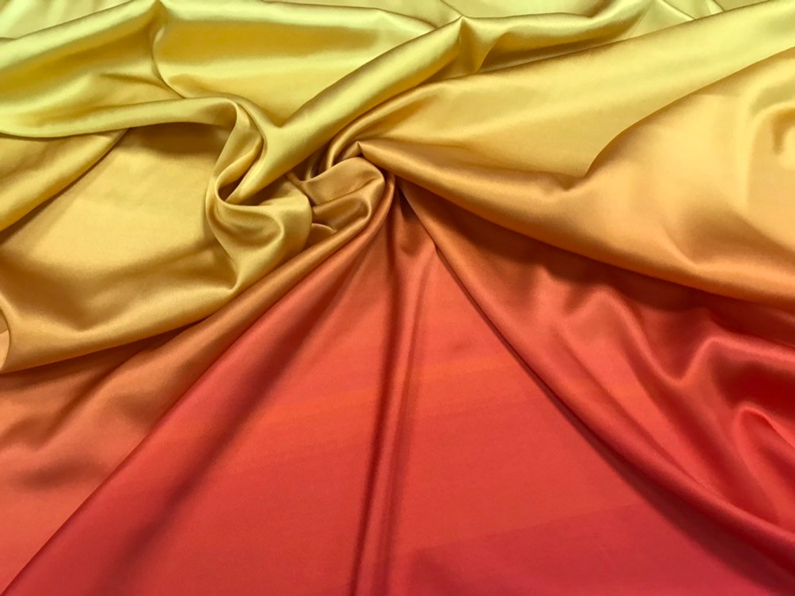 Silk Satin Fabric Gradient/red Gradient Silk/stretch Silk Etsy