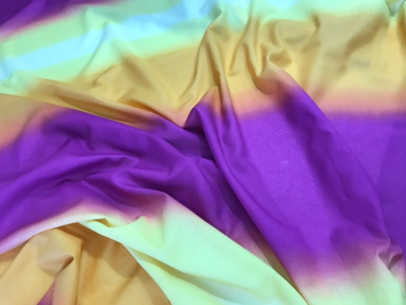 Rainbow cotton fabric/gradient cotton fabric/gradient fabric. | Etsy