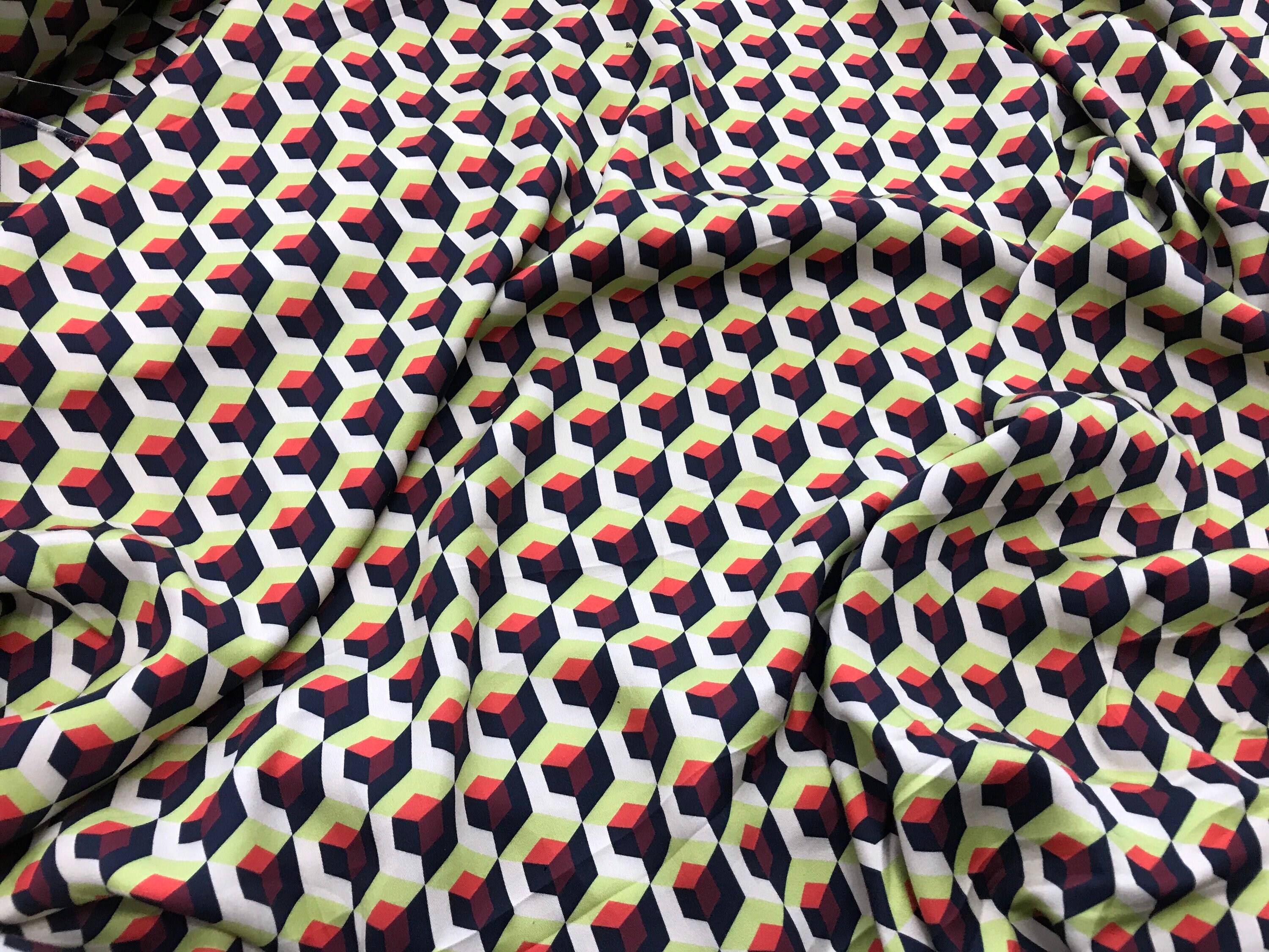 Squares Cotton Fabric. Abstract Cotton Fabric/geometric Cotton Etsy