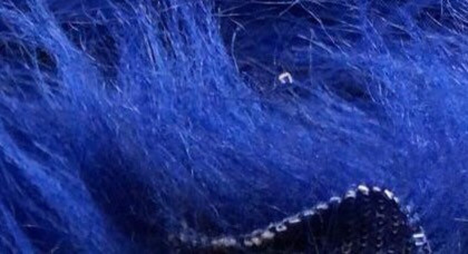 Blue Fur Fabric/ Faux Fur Fabric. Fluffy Fur Fabric. Faux Fur Etsy