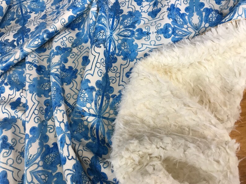 Majolica designer fabric/fabric for winter coat majolica Etsy