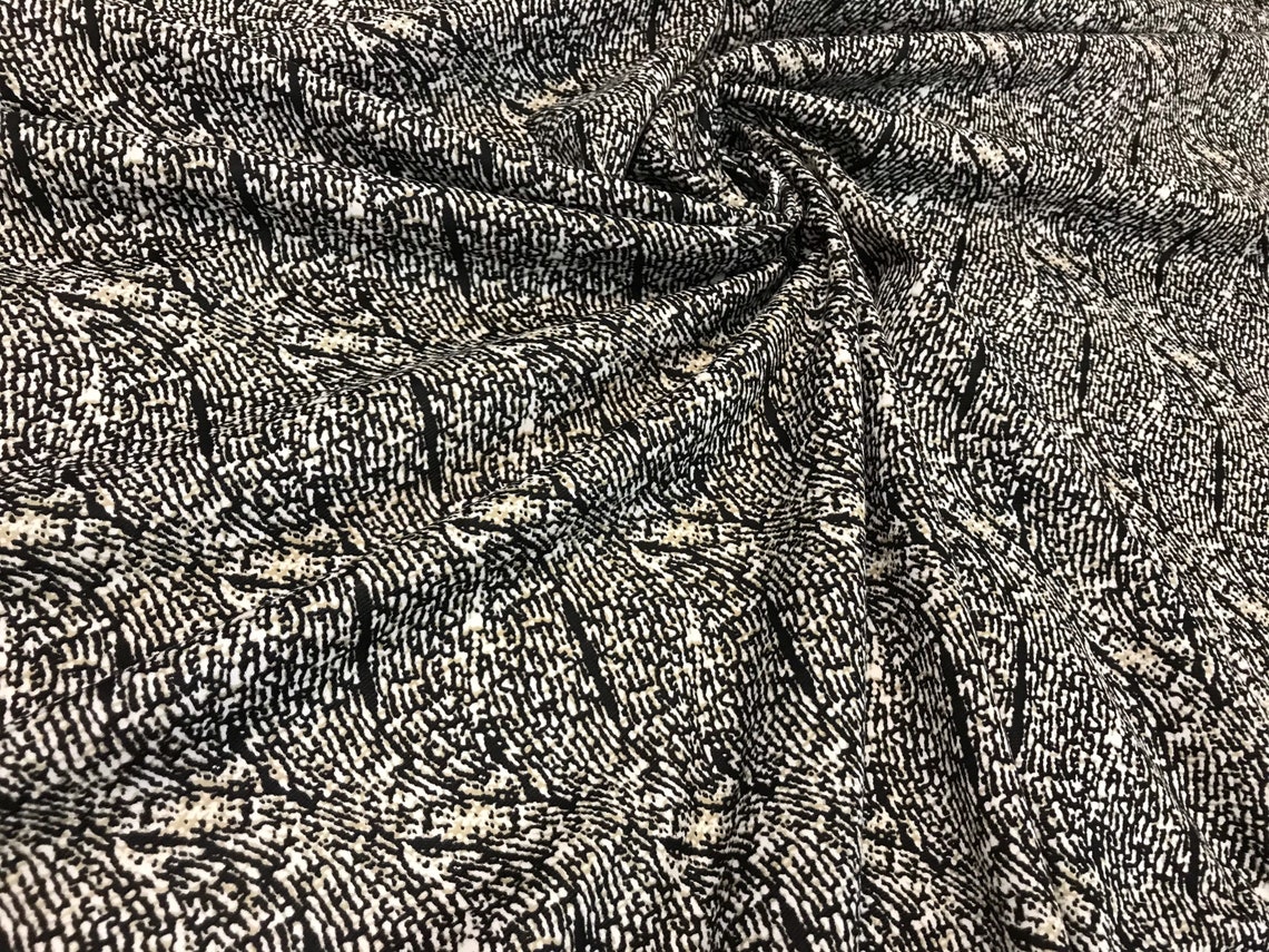 Floral jersey fabric. Thick jersey fabric. Jersey fabric by Etsy