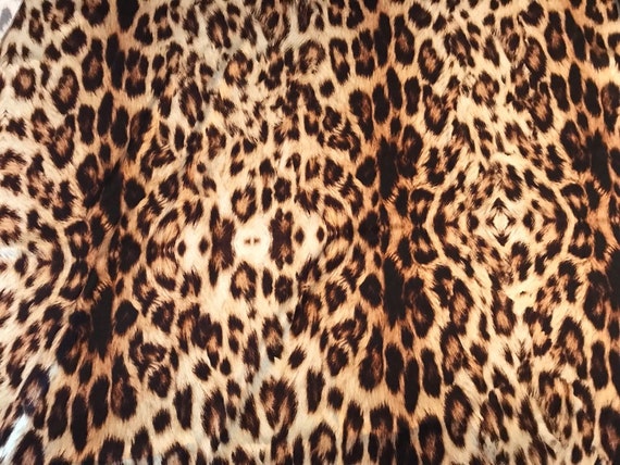 Cheetah silk fabric/stretch silk fabric/mulberry silk | Etsy