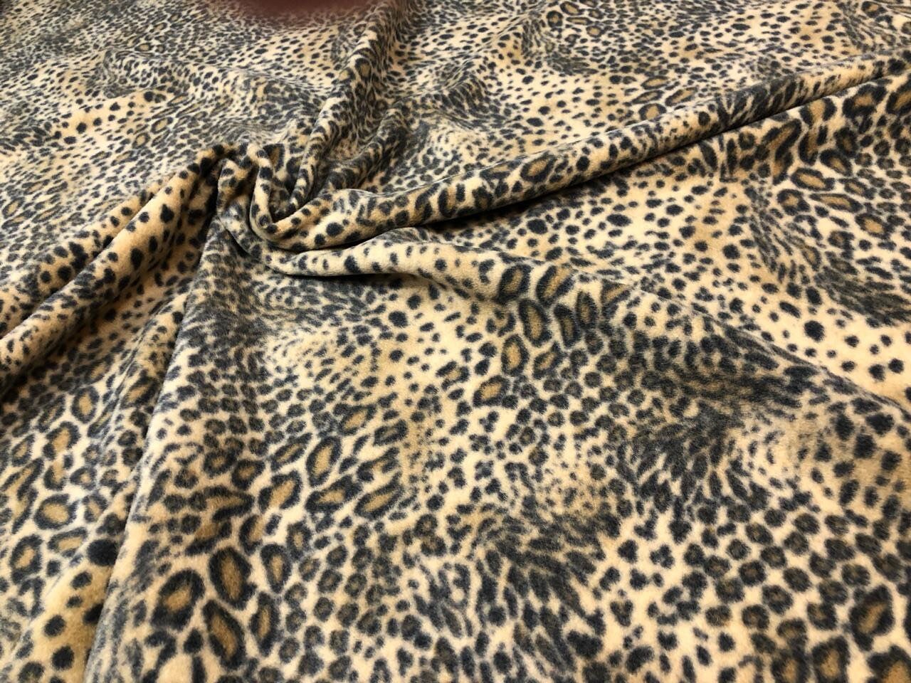 Cheetah wool fabric. Designer wool cloth fabric/soft leopard | Etsy