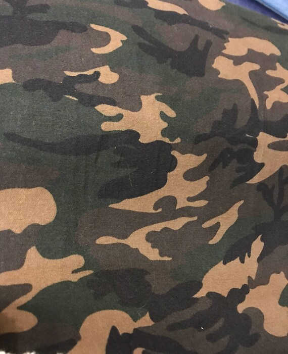 Camo fabric. Cotton camouflage print 