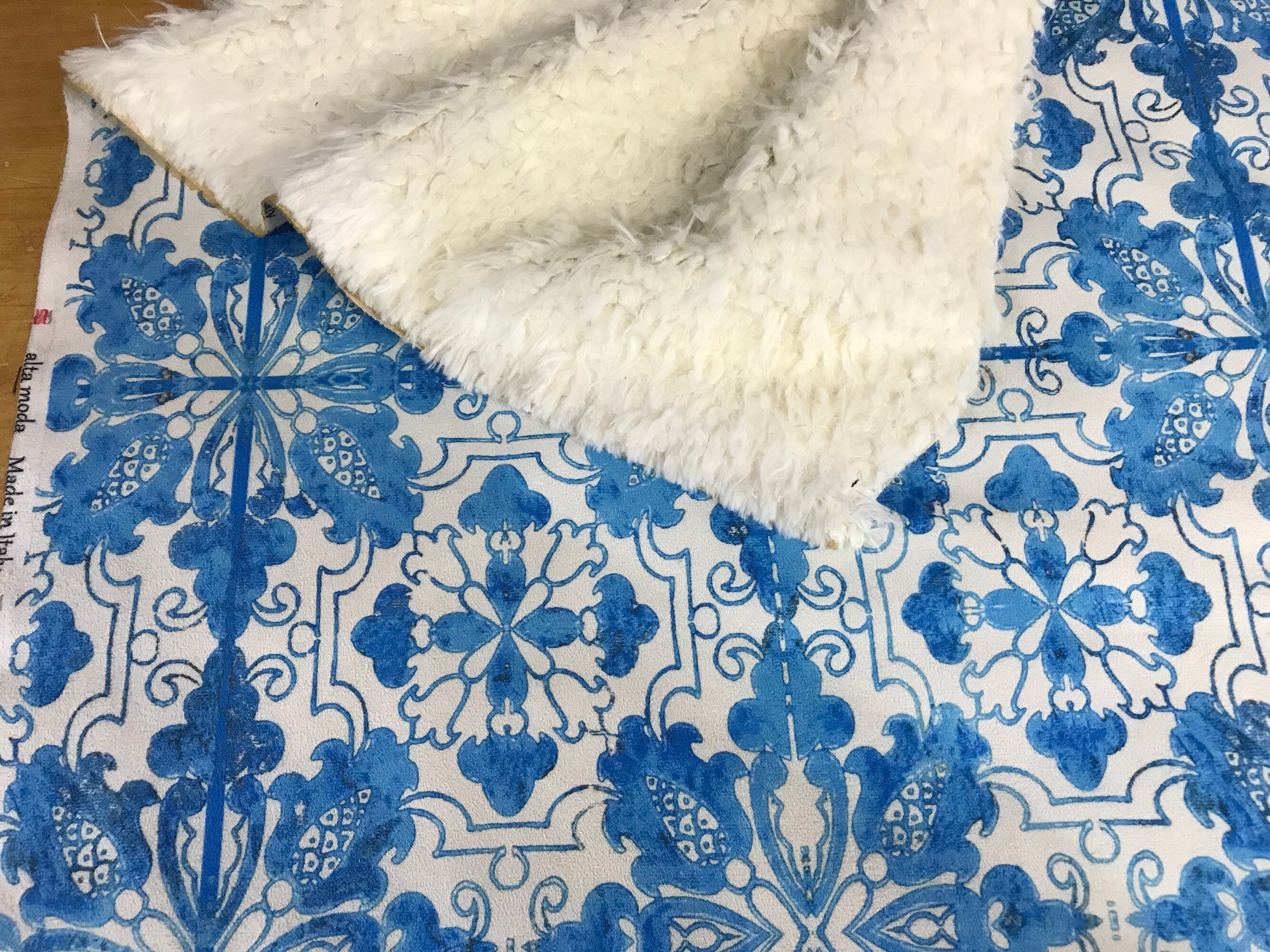 Majolica designer fabric/fabric for winter coat majolica Etsy