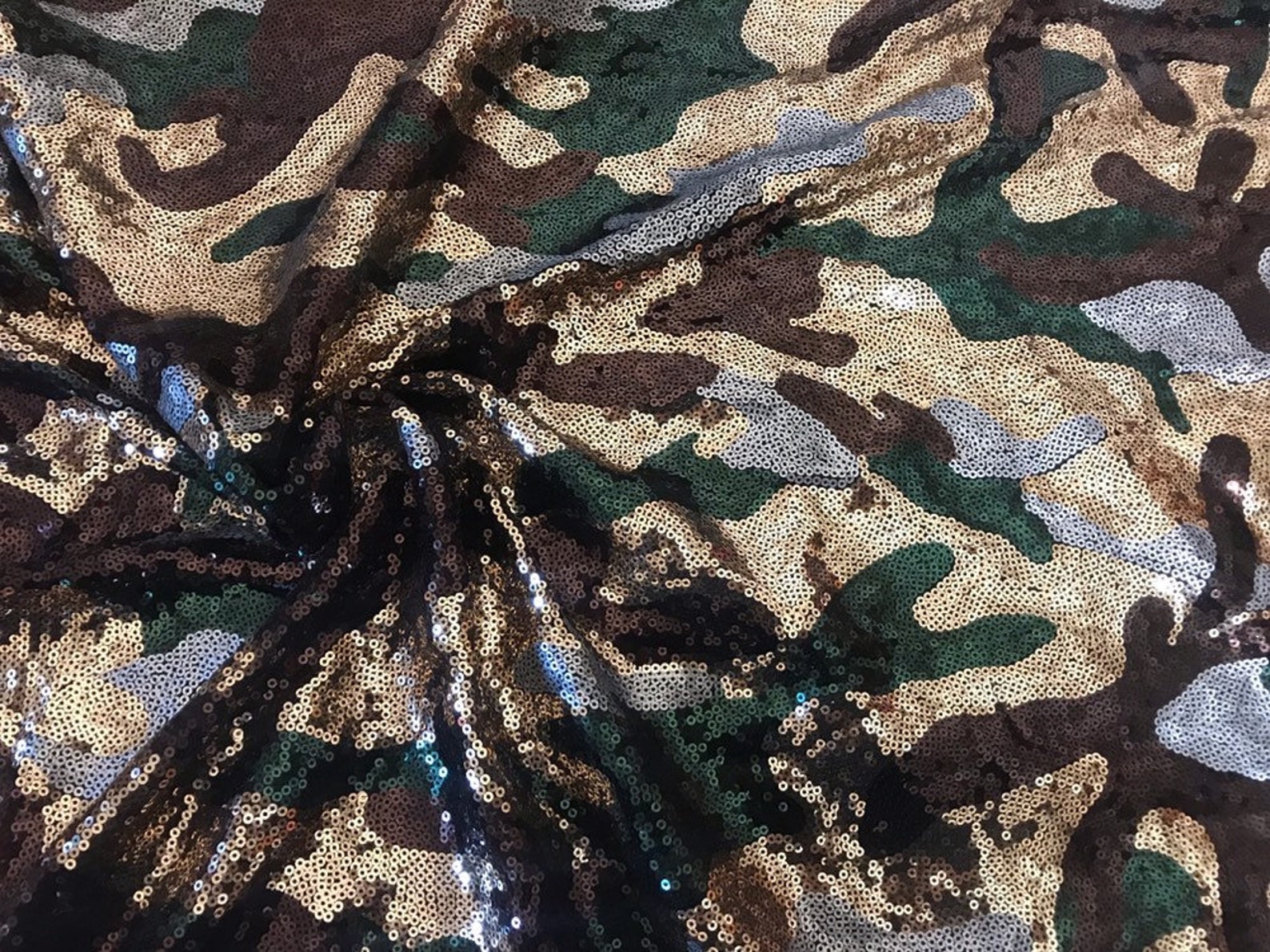 Sequins fabric camouflage/camo sequins fabric/camo jersey Etsy