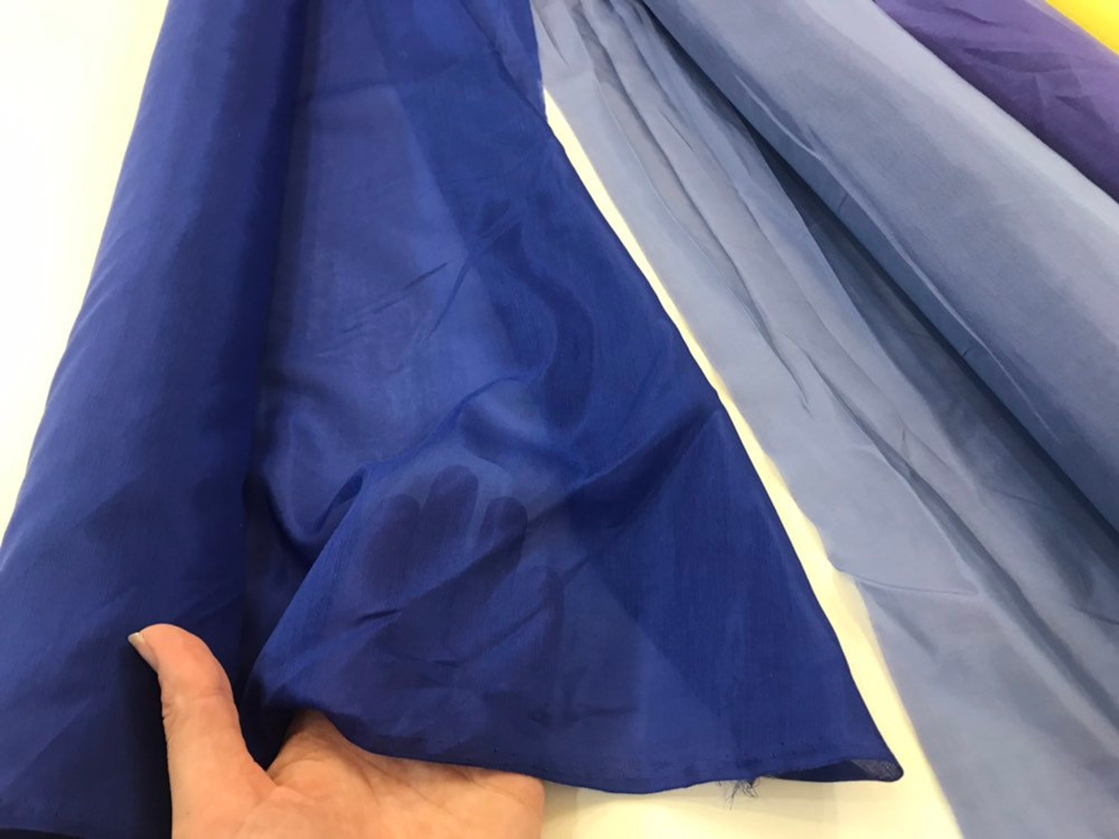 Silk Batiste Fabric. Mulberry Silk Fabric. Lining Fabric. Blue | Etsy