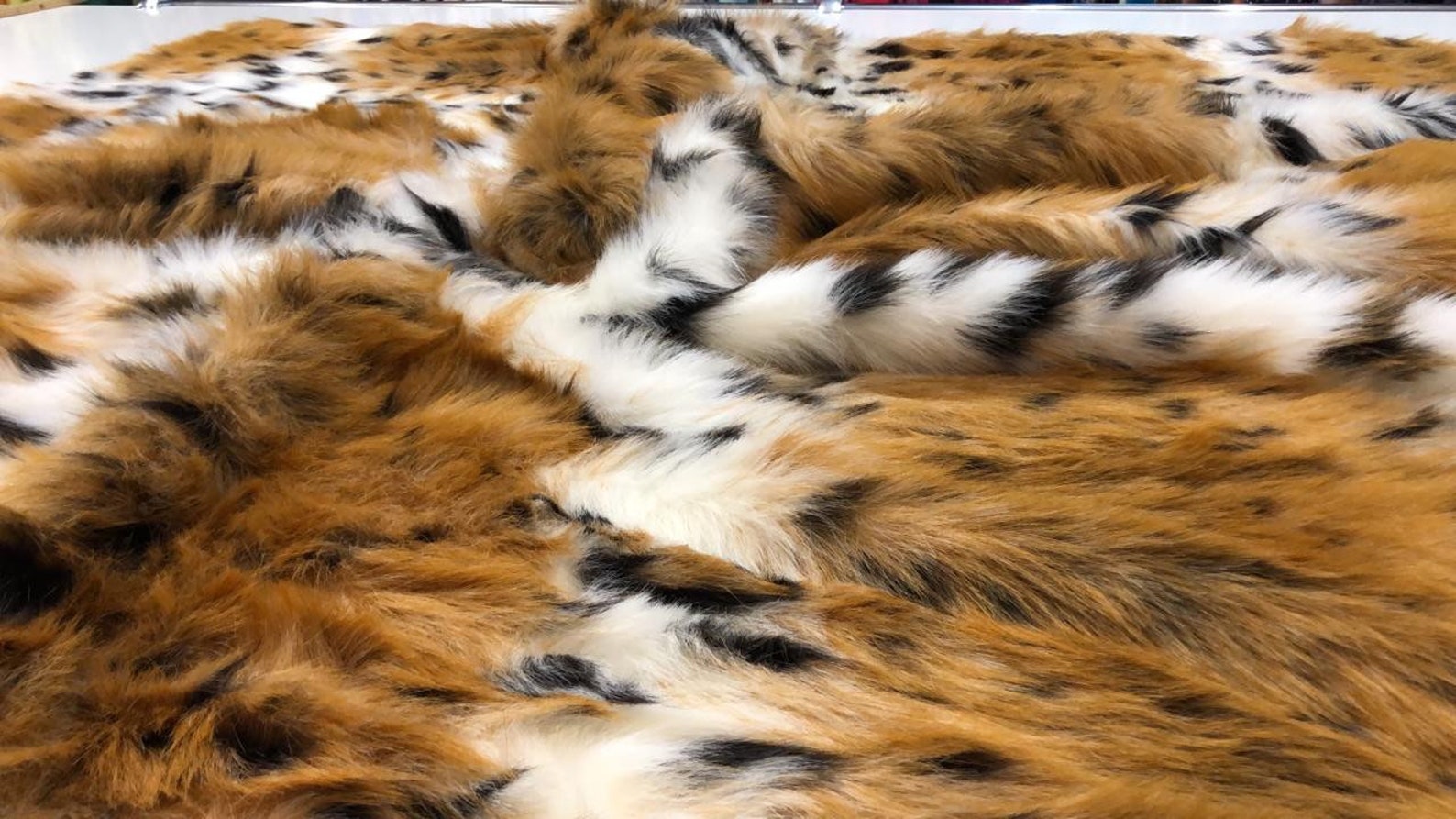 Cheetah fur fabric/ faux fur fabric. Fluffy fur fabric. Faux Etsy
