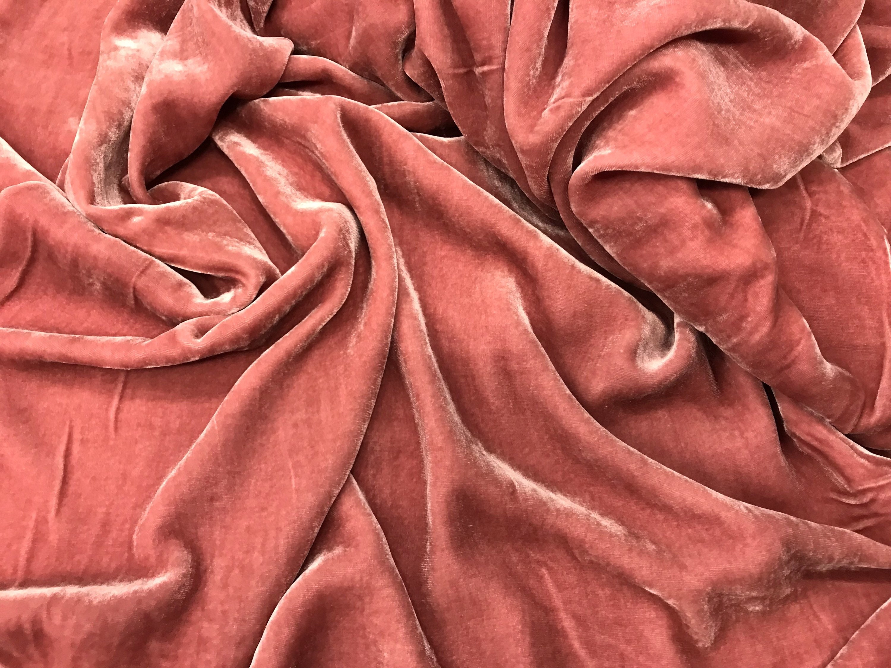 Rosa samt Stoff/Seide Velours Stoff/natürliche Seide | Etsy