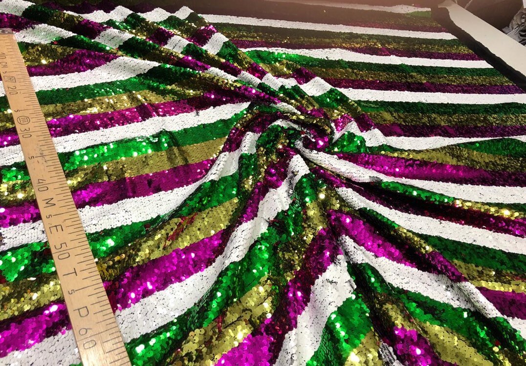 Sequins fabric rainbow/multicolor sequins fabric/sequins Etsy