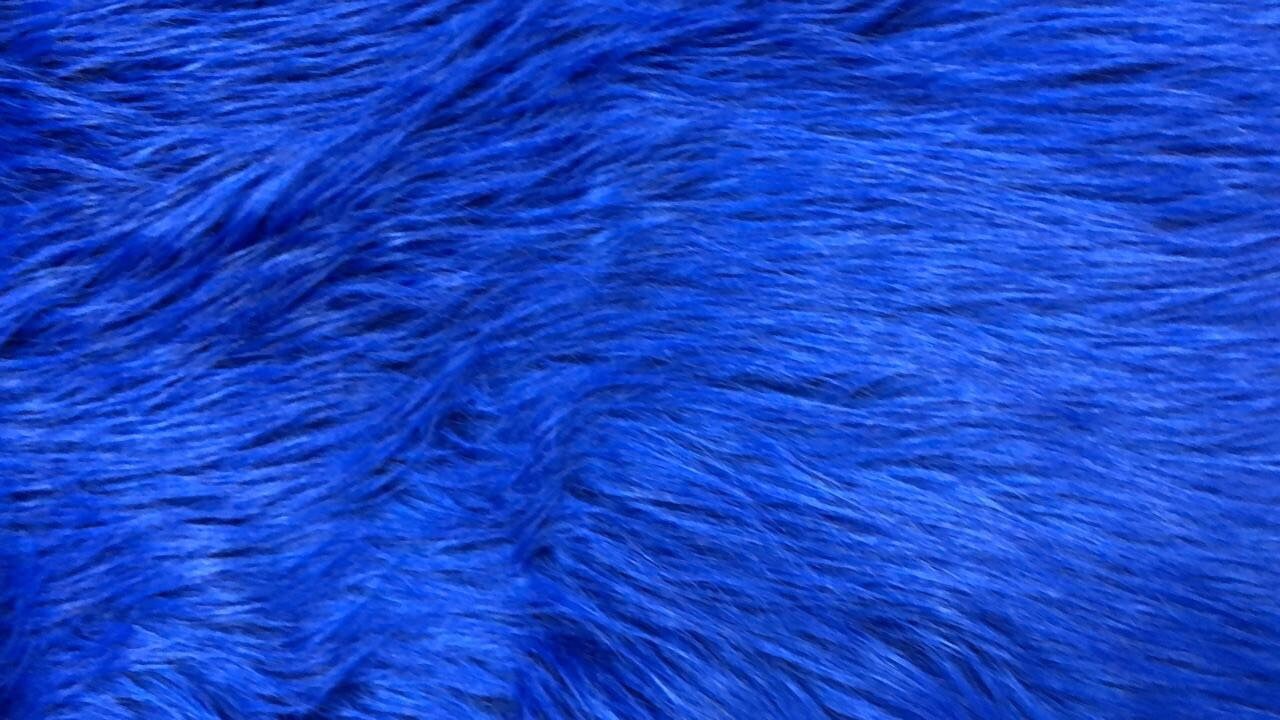 Blue fur fabric/ faux fur fabric. Fluffy fur fabric. Faux fur Etsy