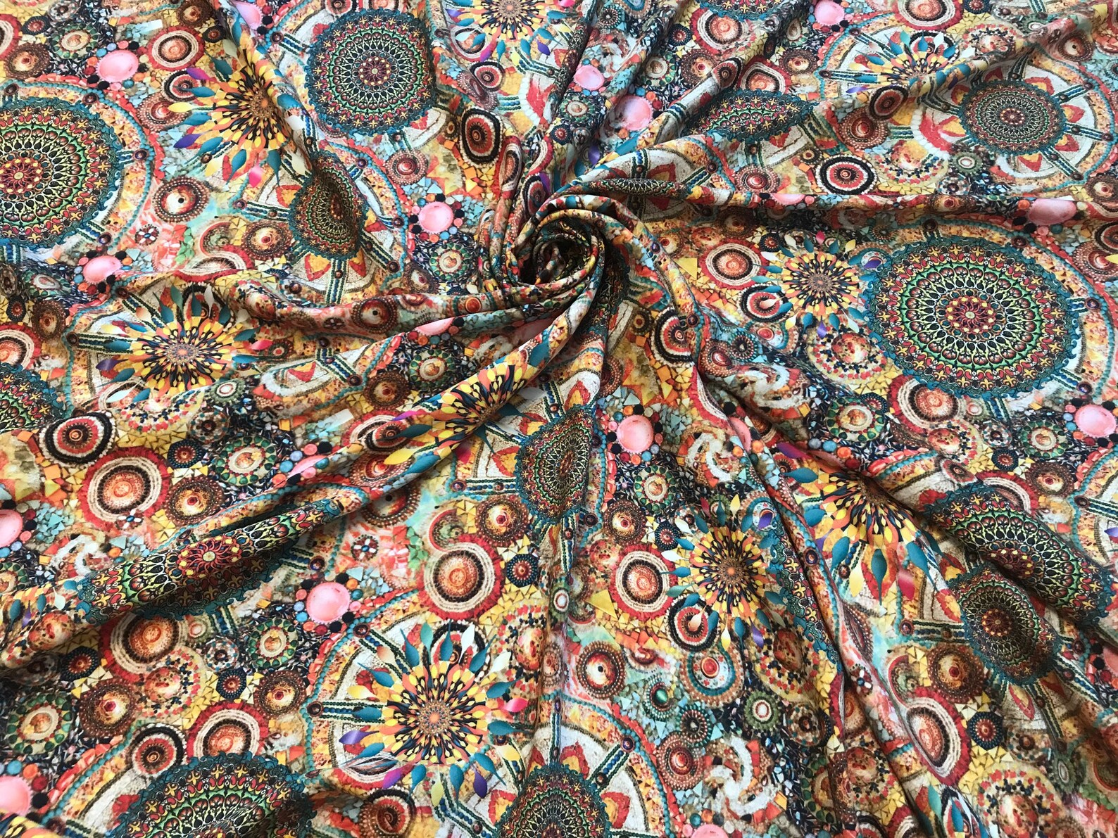 Natural Viscose Staple Abstract Print/soft Viscose Fabric With Etsy