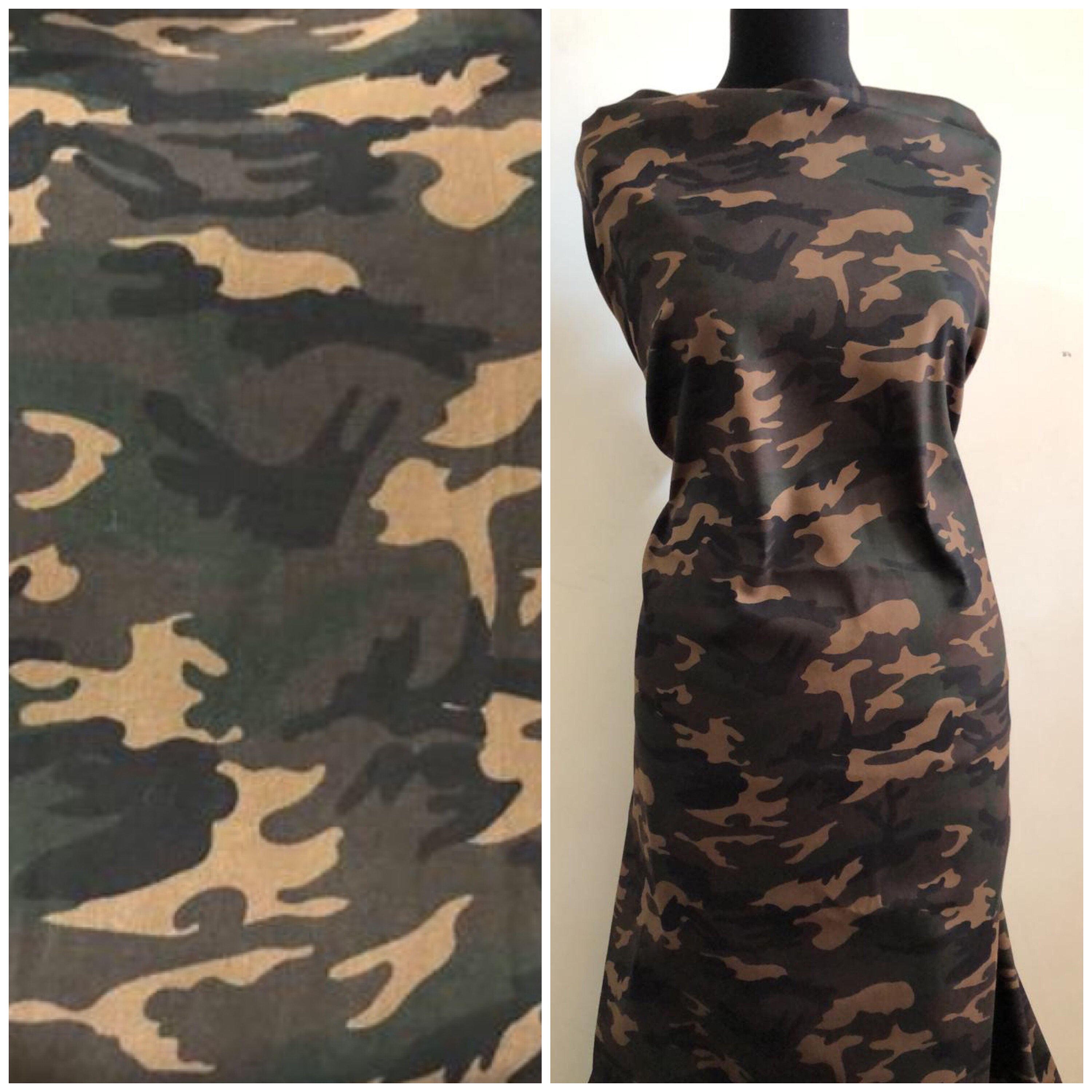 Camo Fabric Cotton Camouflage Print Camo Jeans Fabric Denim Etsy