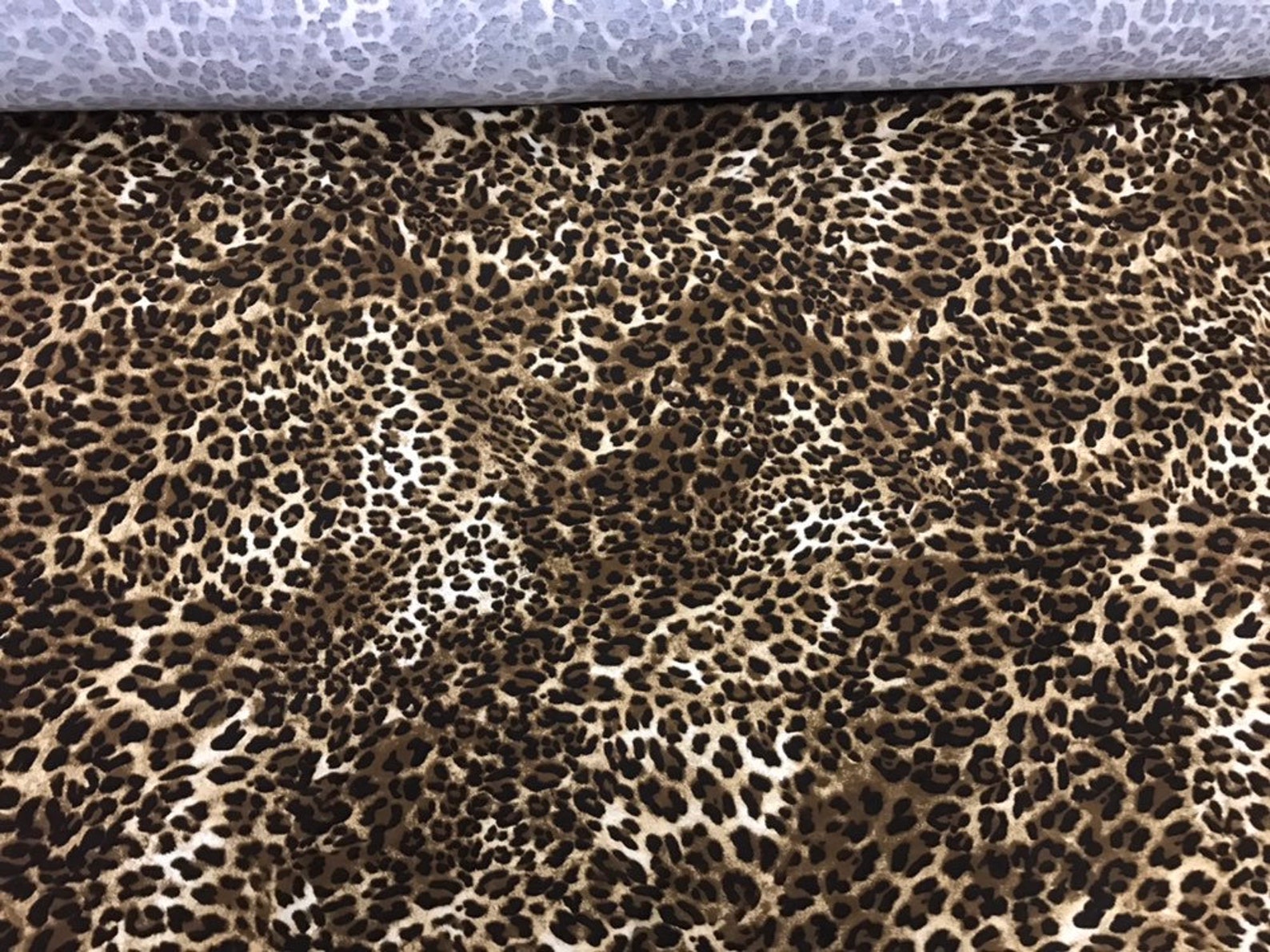 Cheetah Fabric Jersey. Stretch Jersey Fabric. Brown Cheetah | Etsy