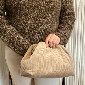 Pochette, pochette en velours, sacs et sacs à main, sac ooak, sacs à fermeture pression, artisanat italien, sacs en tissu, sacs clicclac,