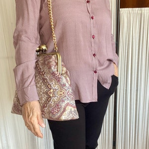 Sac style vintage, clicclac, sac en tissu, sac ook, sacs et sacs à main, sac en tissu, accessoires femme, sac artisanal, cadeau,