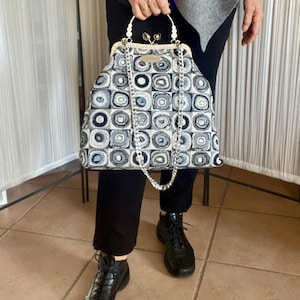 Sacs cousus main, sacs cadeaux, poche à douille, style rétro, sacs et sacs à main, sacs ooak, sacs en tissu, faits à la main en Italie,