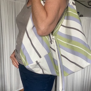 Sac d'été rayé, sac en toile, sac de plage, sacs de plage, sacs d'été, sac week-end, sac pliable, été, sacs rayés,