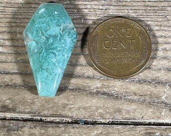 Chrome Chalcedony Coffin Cabochon