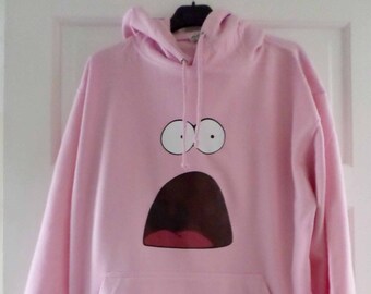 Sponge bob square pants shocked patrick meme unisex character hoodie/hooded sweatshirt