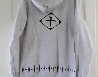 Bleach anime squad/division leader ash grey unisex full zip up hooded sweatshirt/hoodie