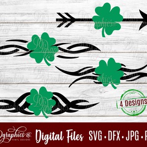 Tribal Shamrock / Arrow Shamrock / St. Patricks Day / SVG File/ Jpg Dxf Png/ Digital Files / Silhouette Files/ Cricut Files