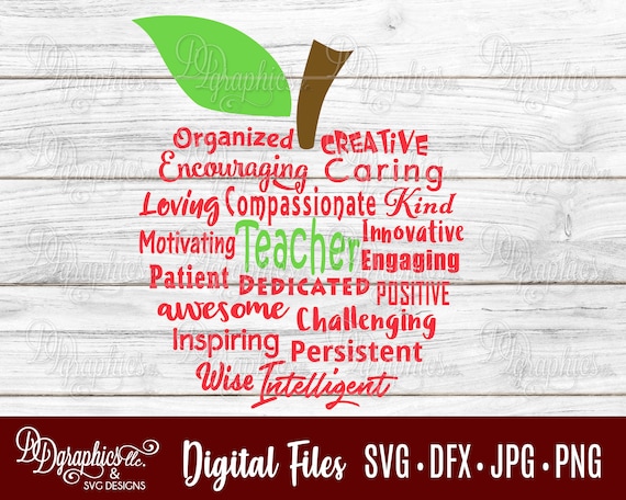 Download Teacher Apple Subway Art Svg Svg File Jpg Dxf Png Digital Etsy