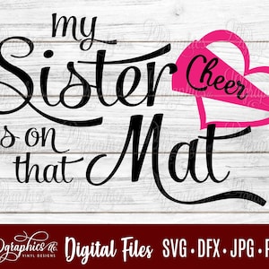 Meine Schwester ist auf dieser Matte Cheer SVG, Cheer Sister SVG, Cheer SVG-Datei, Cheerleader, Cheerleader, Megaphon, jubeln Herz, Pom, digitale Dateien