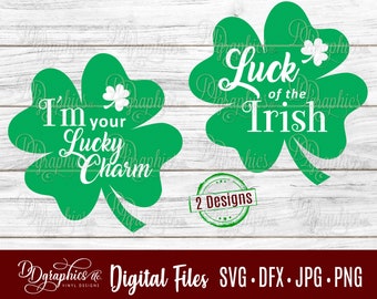 Shamrock SVG / Lucky Charm SVG / Luck of the Irish/ St. Patricks Day svg / SVG File/ Jpg Dxf Png/Digital Files/Silhouette Files/Cricut Files