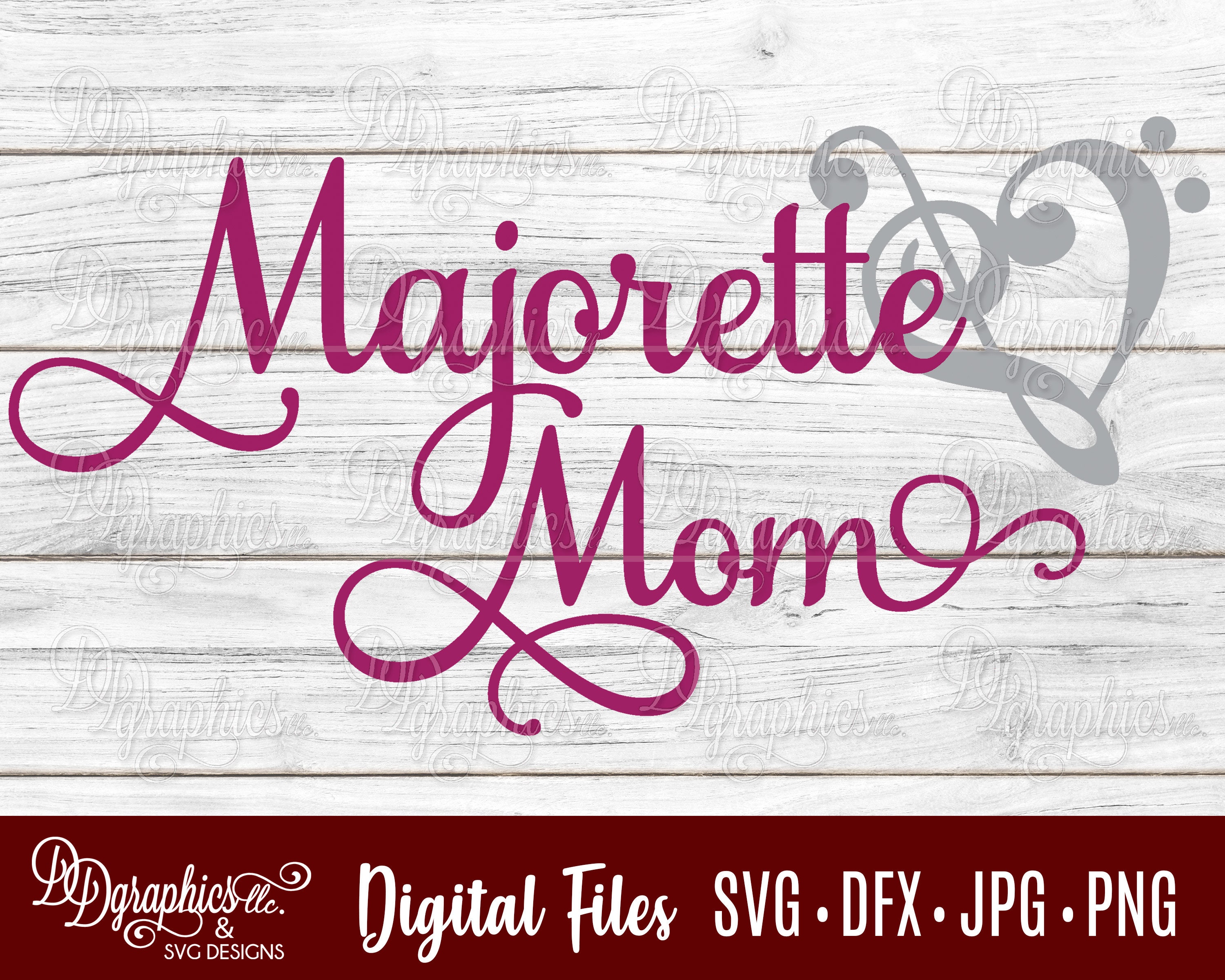 Majorette Mom SVG / Band / Marching Band SVG File/ Music / image