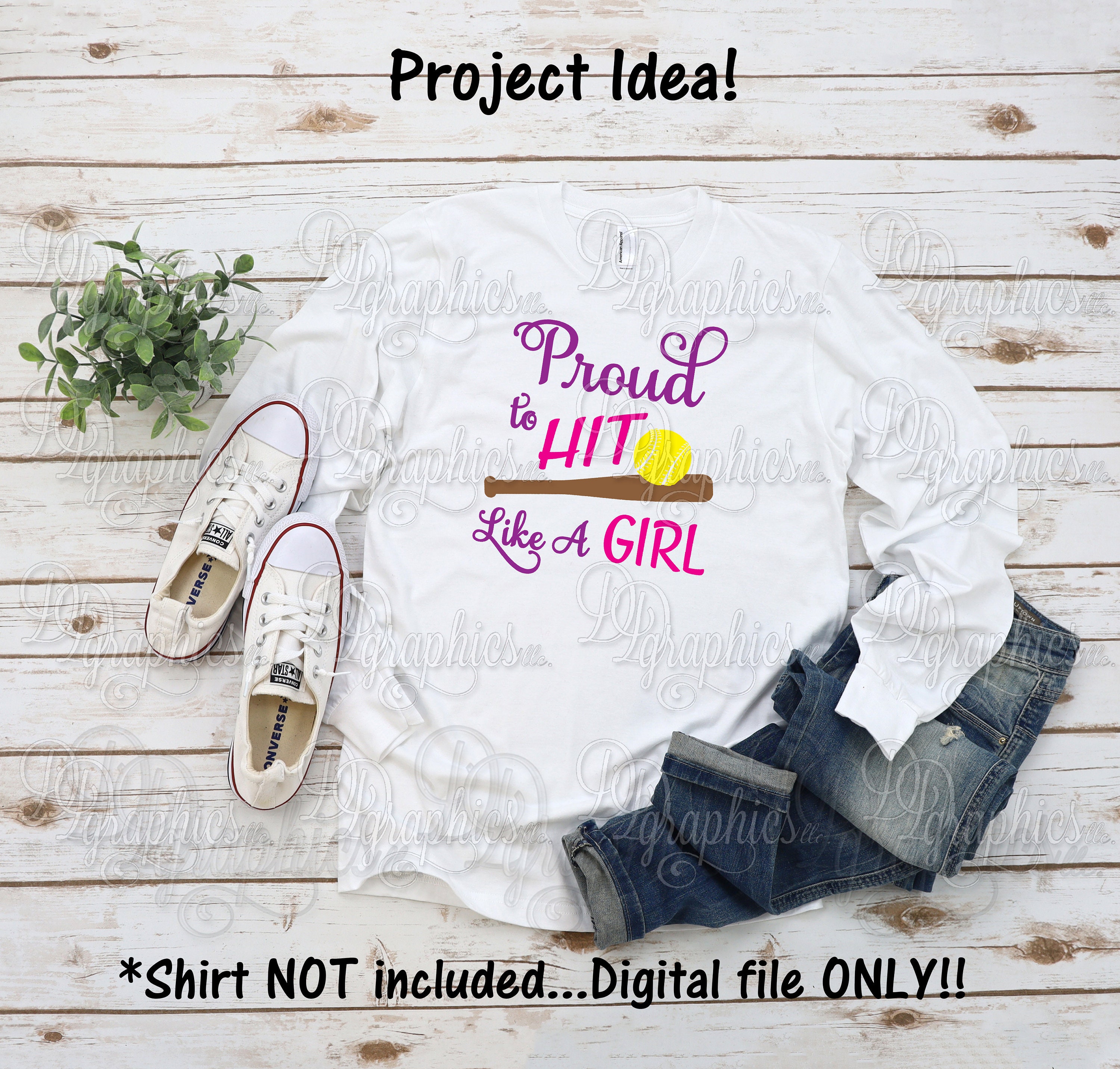 Proud to Hit Like a Girl / Softball / Softball SVG / Spring Etsy