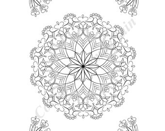 Tulip Mandela Coloring Page