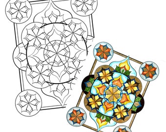 Kaleidoscope Coloring Page
