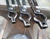 New Set of 3 v-bolt jaw tong blacksmithing forge tools 12 quot reigns with ball ends