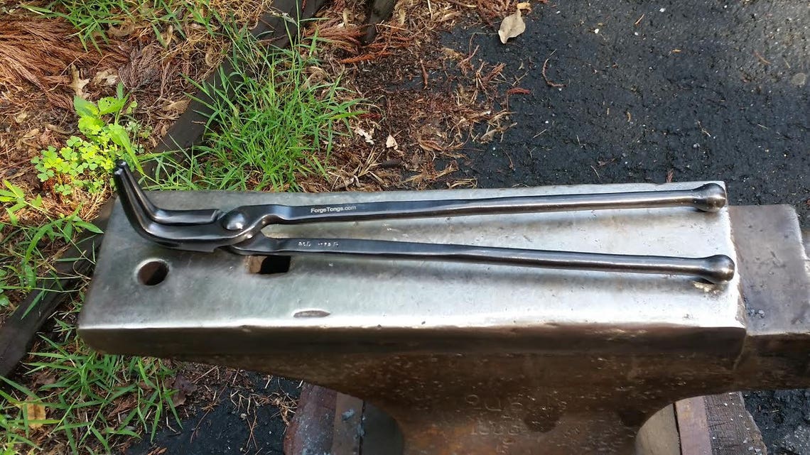 Blacksmith 90 Degree Scrolling Forge Tongs - Etsy