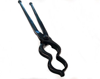 Double Pick Up Blacksmith Tongs for Hot Metal Work ForgeTongs knife making bladesmith